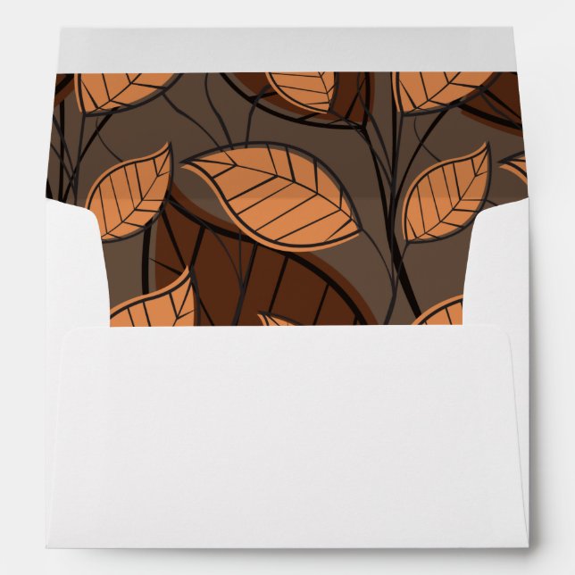 Enveloppe Feuilles multicolores Automne (Dos (Bas))