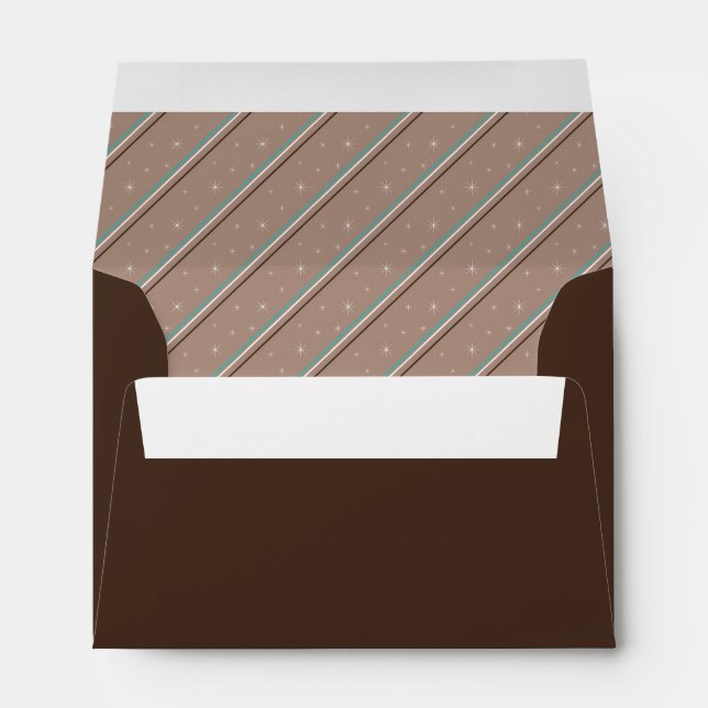 Enveloppe Feux de scintillage Diagonal Stripe Cocaca Brown I (Dos (Bas))