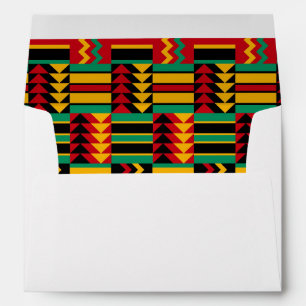 Enveloppe Fierté africaine de panier à tisser rouge jaune