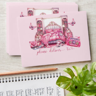 Enveloppe Fille Anniversaire rose