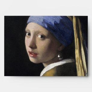 Enveloppe Fille avec une boucle d'oreille de perle par