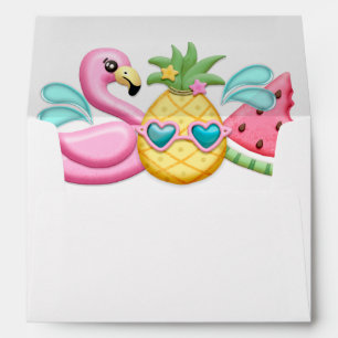 Enveloppe Fille Summer Beach Invitation Anniversaire