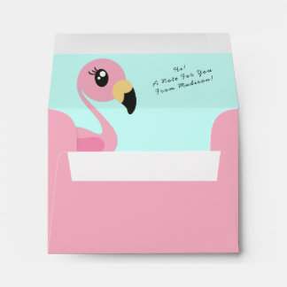 Enveloppe Flamant rose Cute Tropical Kids