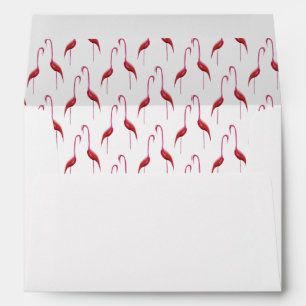 Enveloppe Flamant rose Exotique Abstrait En Amour