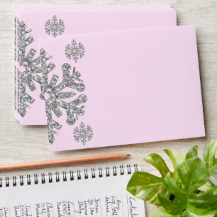 Enveloppe Flambeau de neige en argent Anniversaire de l'hive