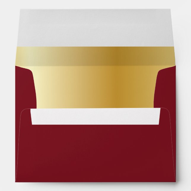 Enveloppe flanquée traditionnelle en marron avec d (Dos (Bas))