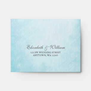 Enveloppe Flèches de neige Turquoises RSVP Adresse de retour