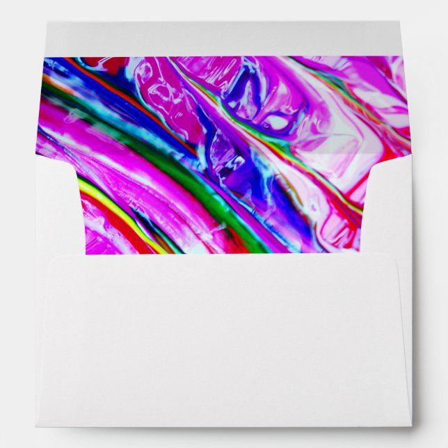 Enveloppe Flèches de peinture arc-en-ciel (Dos (Bas))