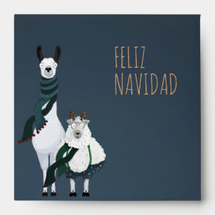 Enveloppe Fleece drôle et chic Navidad Bleu Gris Personnalis
