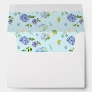 Enveloppe Fleur bleu-clair de la Caroline