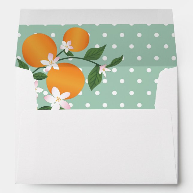 Enveloppe Fleur d'agrumes orange (Dos (Bas))