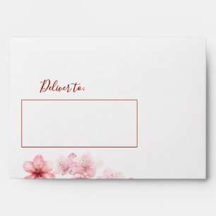 Enveloppe Fleur de cerisier personnalisée