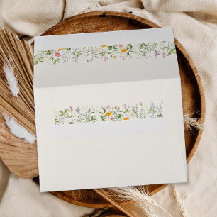 Enveloppe Fleur de Champ Beige Bohème