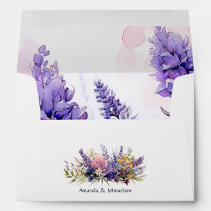 Enveloppe Fleur de lavande numérique 