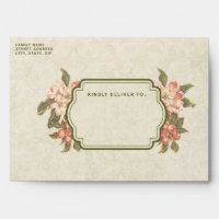 Enveloppe Fleur de Pommier Vintage