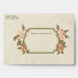 Enveloppe Fleur de Pommier Vintage