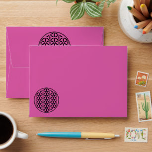 Enveloppe FLEUR DE VIE - Symbole de géométrie sacrée complet