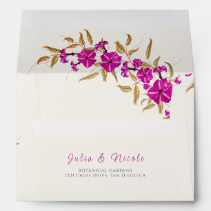 Enveloppe Fleur de vigne à trompette sauvage violette Jardin