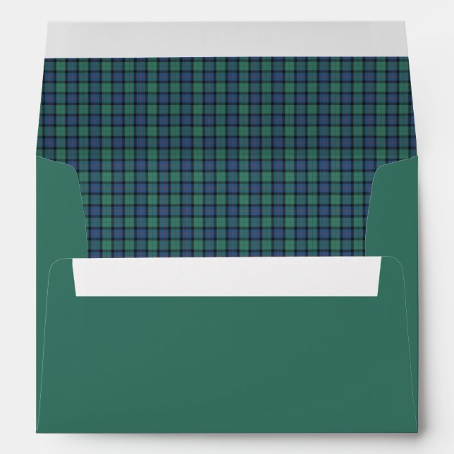 Enveloppe Fleur écossaise Tartan (Dos (Bas))