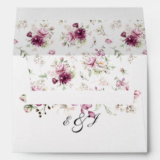 Enveloppe Fleur romantique pivoine florale