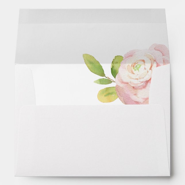 Enveloppe Fleur rose pâle (Dos (Bas))