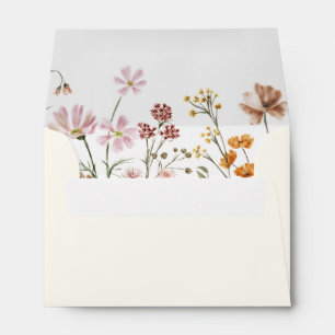 Enveloppe Fleur sauvage Baby in Bloom Baby shower Terracotta