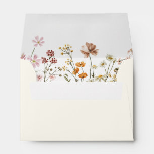 Enveloppe Fleur sauvage Baby in Bloom Baby shower Terracotta