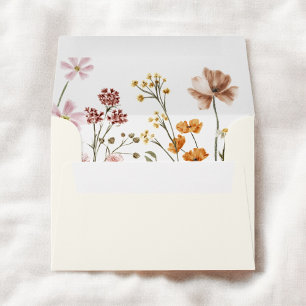 Enveloppe Fleur sauvage Baby in Bloom Baby shower Terracotta