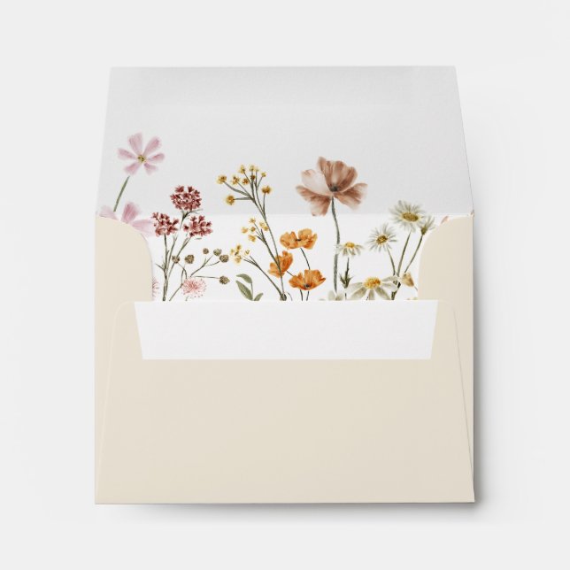 Enveloppe Fleur sauvage Boho Graduation Floral (Dos (Bas))
