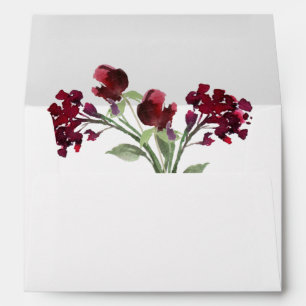 Enveloppe Fleur sauvage Crimson Red Bohemian Adresse de re
