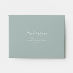 Enveloppe Fleur sauvage de Bourgogne Turquoise auto-adress