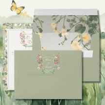 Fleur sauvage de montagne Garden Mariage Invitatio