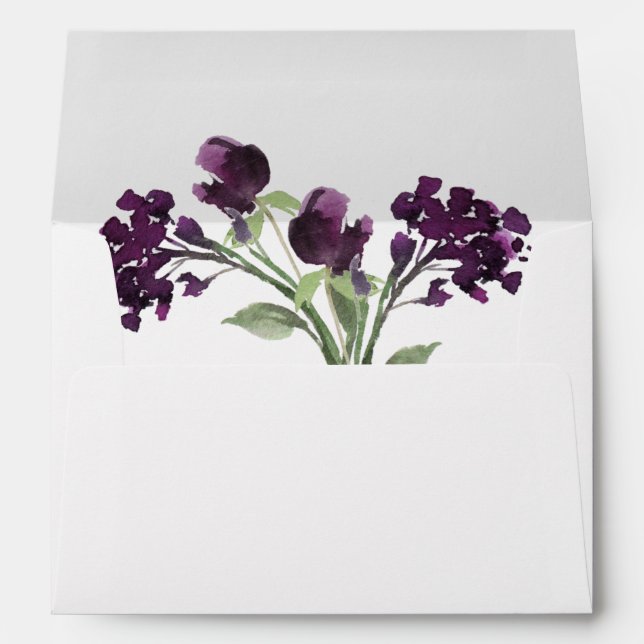 Enveloppe Fleur sauvage | Deep Purple Bohemian Adresse de re (Dos (Bas))