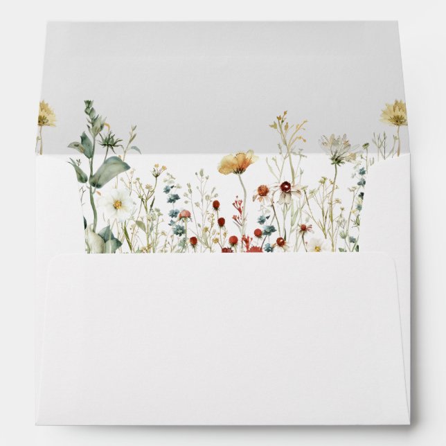 Enveloppe Fleur sauvage d'été (Dos (Bas))