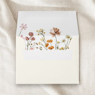 Enveloppe Fleur sauvage en Fleur Mariage Jardin en terre cui