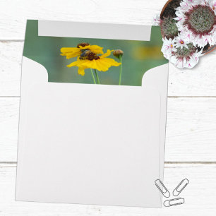 Enveloppe Fleur sauvage jaune minimaliste photo