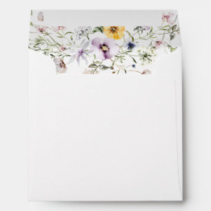 Enveloppe Fleur sauvage lié à l'enveloppe d'adresse de retou