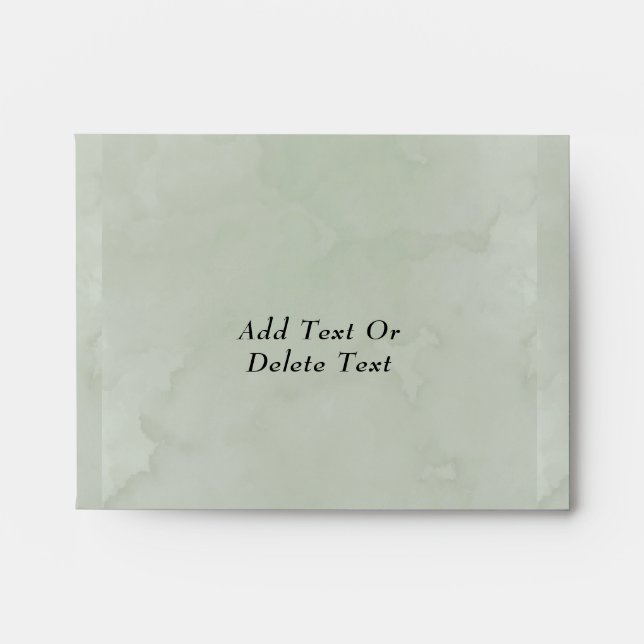 Enveloppe Fleur sauvage Mariage Sage Green Dusty (Devant)