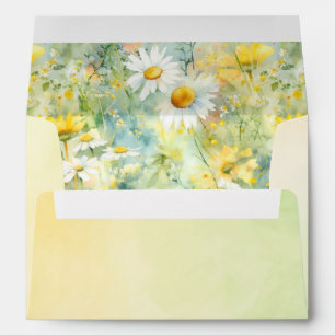 Enveloppe Fleur sauvage Meadow Watercolor Mariage Floral