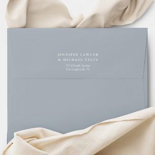Enveloppe Fleur sauvage minimaliste Faire-part de mariage bl