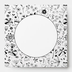 Enveloppe Fleur sauvage Monochrome moderne