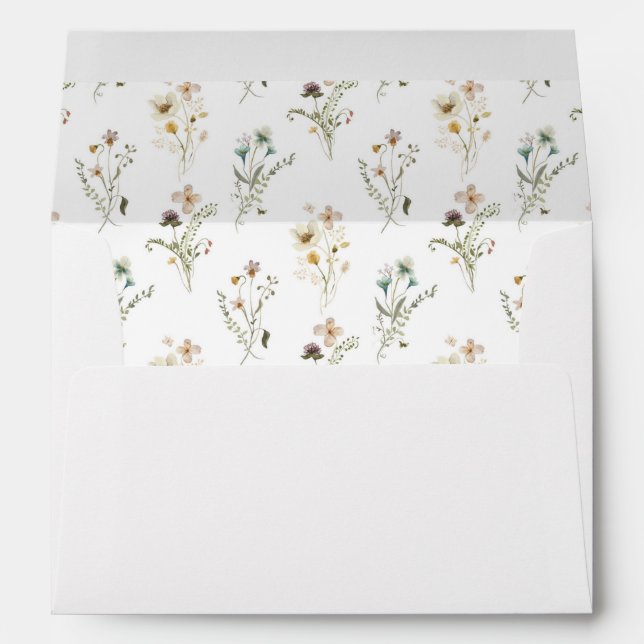 Enveloppe Fleur sauvage printanière (Dos (Bas))