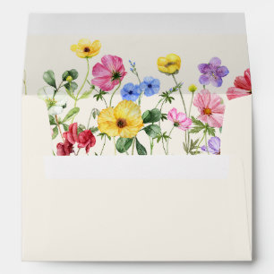 Enveloppe Fleur sauvage Rustic Chic Floral Mariage campagnar
