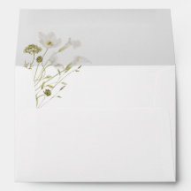 Enveloppe Fleurie Blanche