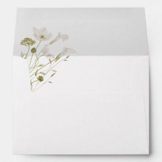 Enveloppe Fleurie Blanche