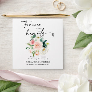 Enveloppe Fleurs blanches Boho Seed Packet Memorial Funeral