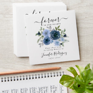 Enveloppe Fleurs bleues Boho Seed Packet Memorial Funeral