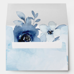 Enveloppe Fleurs Bleues Élégantes C'est un Baby shower garço