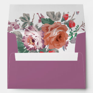 Enveloppe Fleurs colorées élégantes