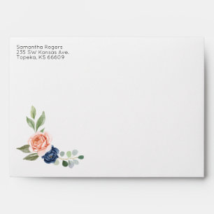 Enveloppe Fleurs d'aquarelle personnalisée
